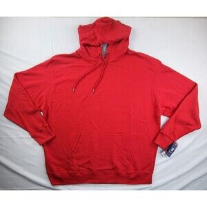 Champion PowerBlend Fleece Pullover Hoodie Red Mens XXL NWT Embroidered Logo